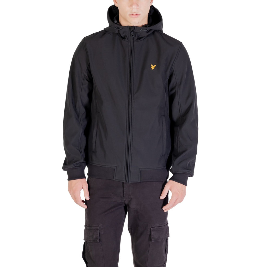 Lyle & Scott — Men’s black hooded softshell jacket