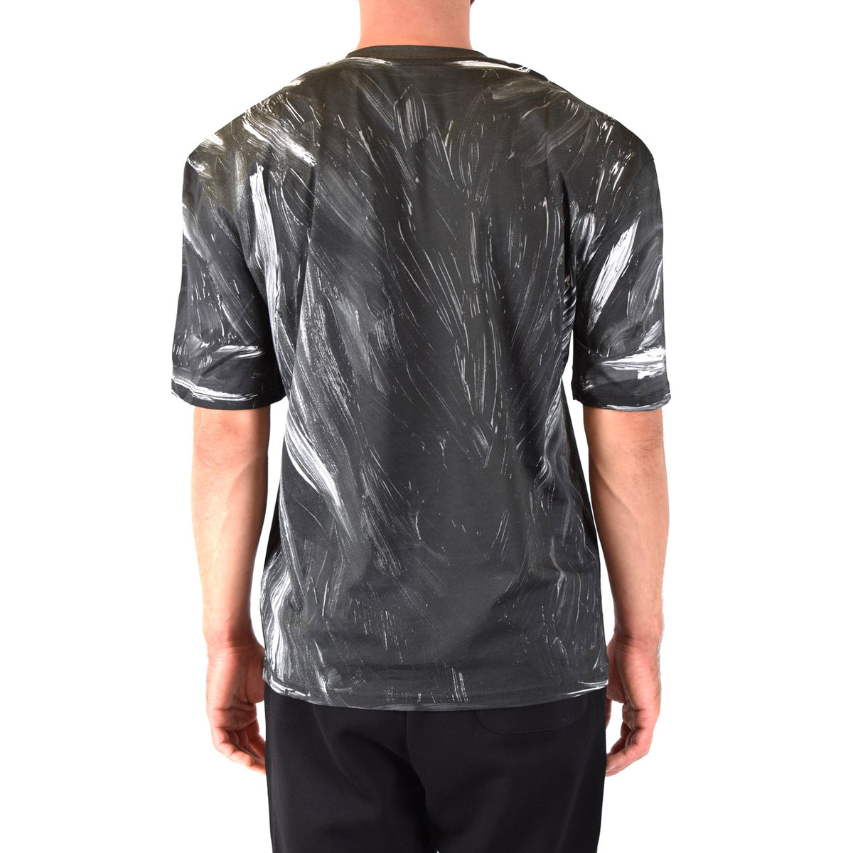 Moschino — T-shirt noir en coton homme — vue 4