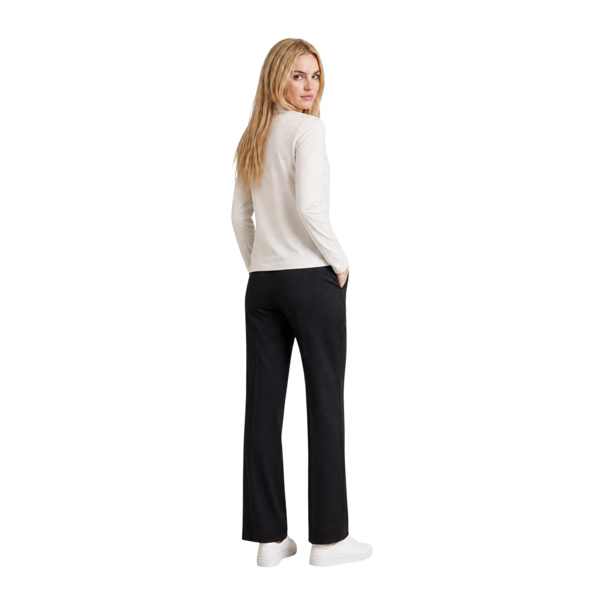 Armani Exchange — Beige damestrui met lange mouwen en strasssteentjes — afbeelding 5