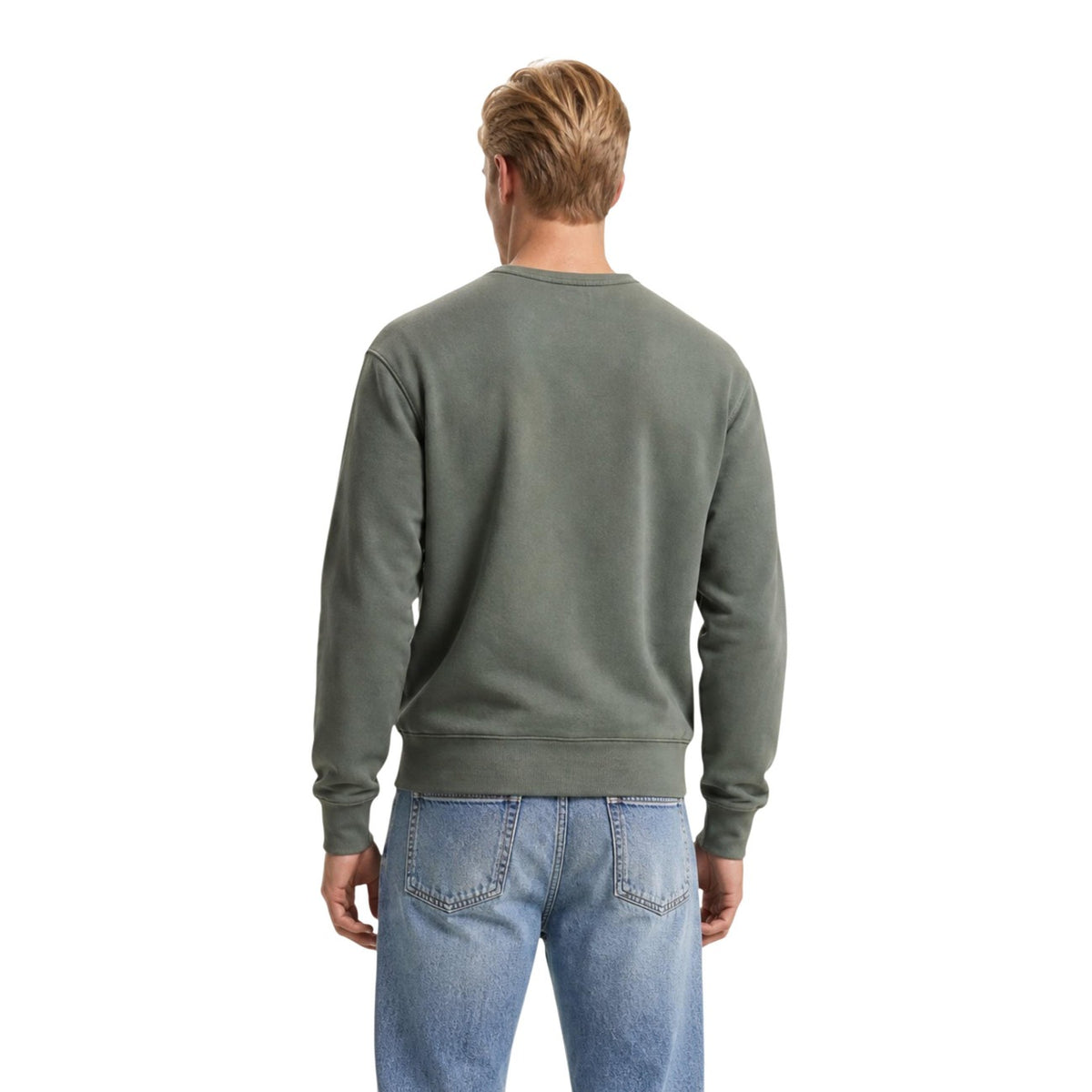 Levi’s — Men’s green round-neck sweatshirt — view 4