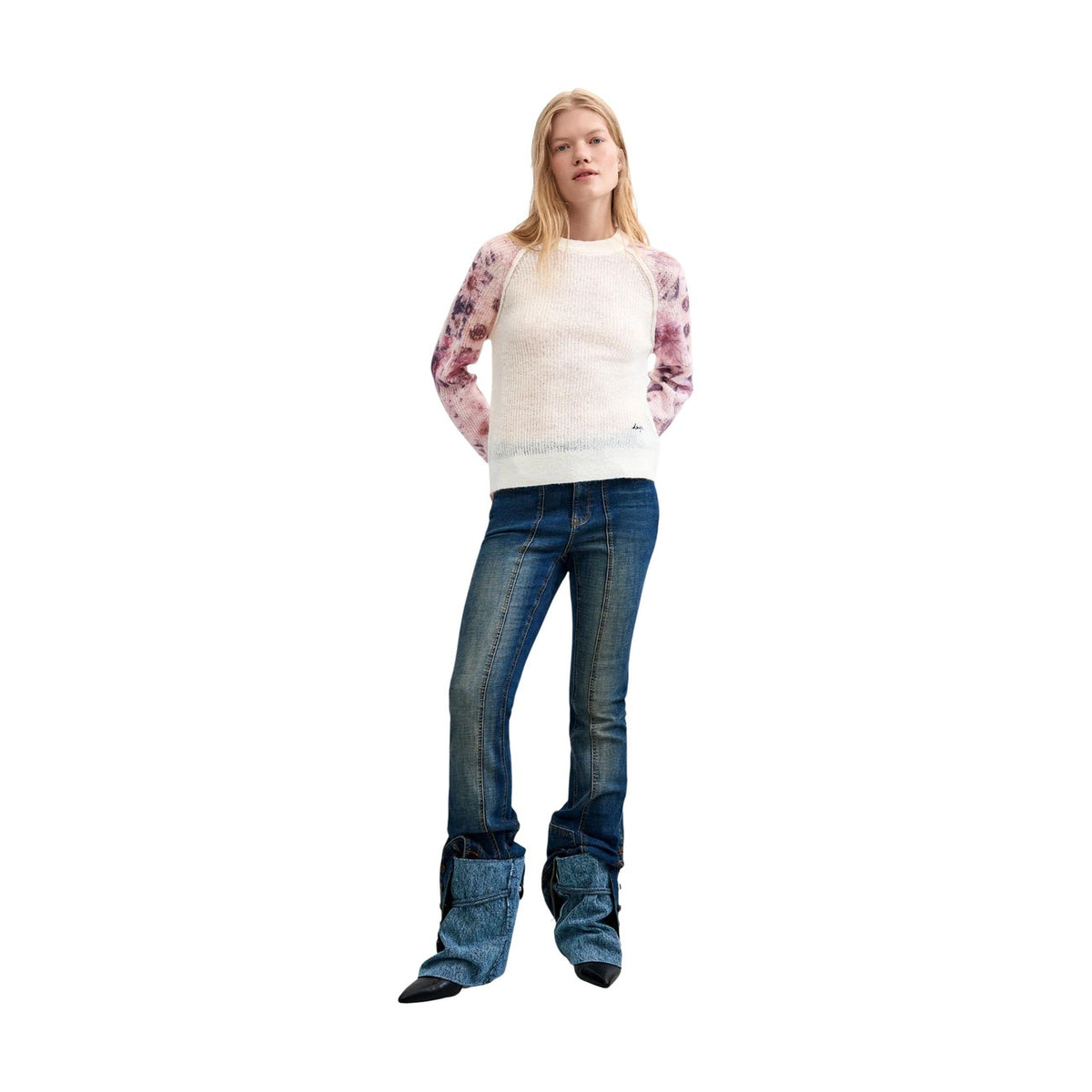 Desigual — Fancybotanic trui wit dames — afbeelding 2