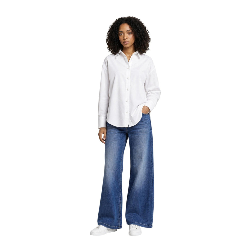 Jacqueline de Yong — Chemise Willow Loose Pearl blanche femme — vue 5
