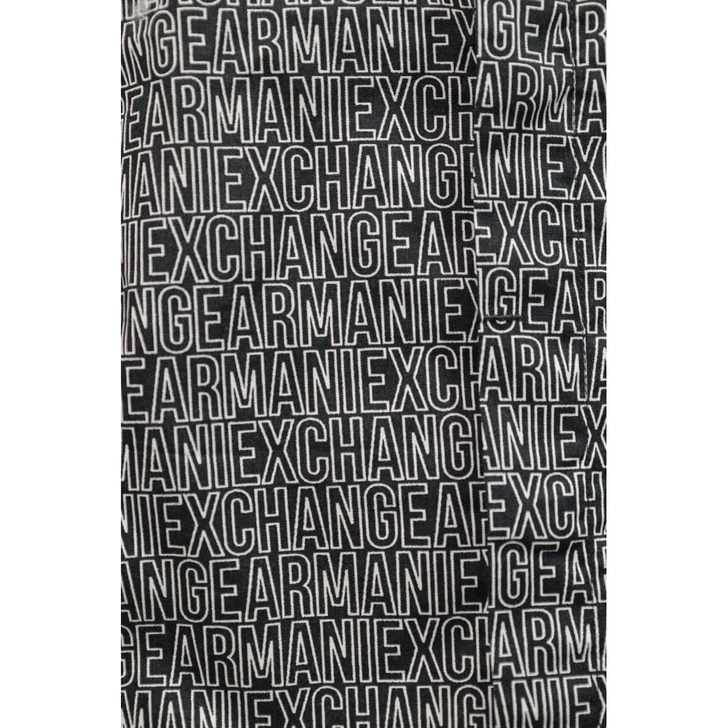 Armani Exchange — Chemise stretch noire homme — vue 2