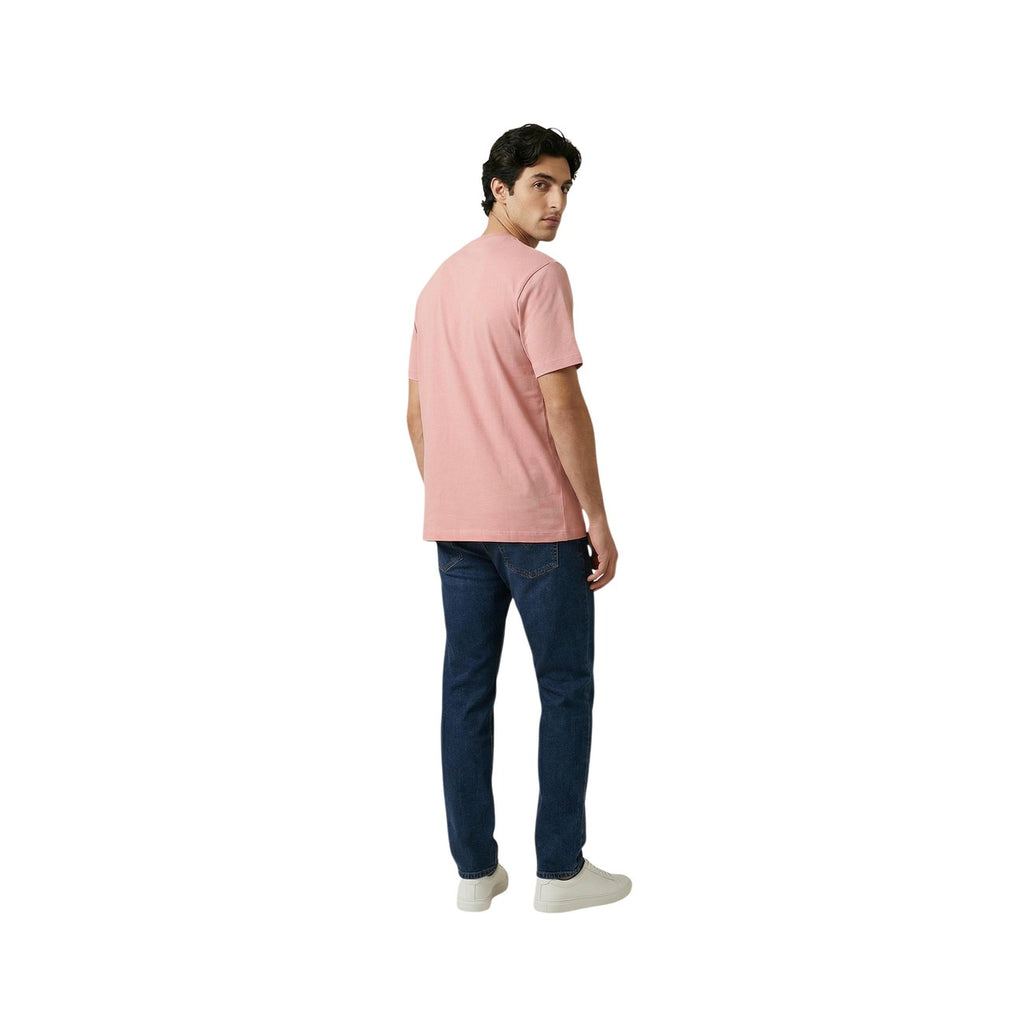 Lyle & Scott — T-shirt rose en coton homme — vue 4