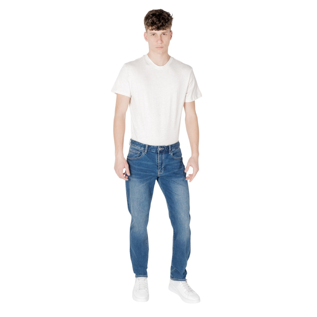 Armani Exchange — XM000049 light blue stretch jeans for men — view 5