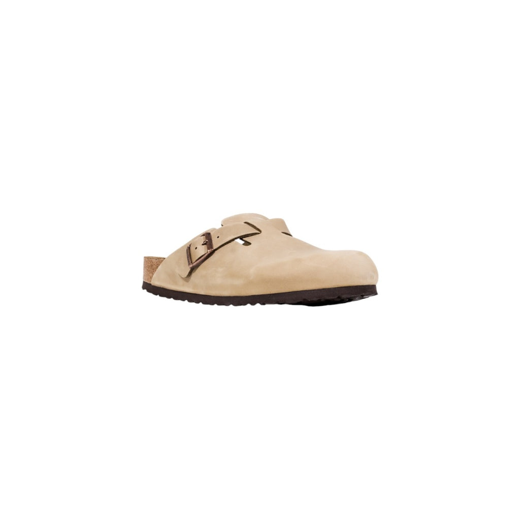 Birkenstock — Boston SFB aus beigem Leder — Ansicht 2