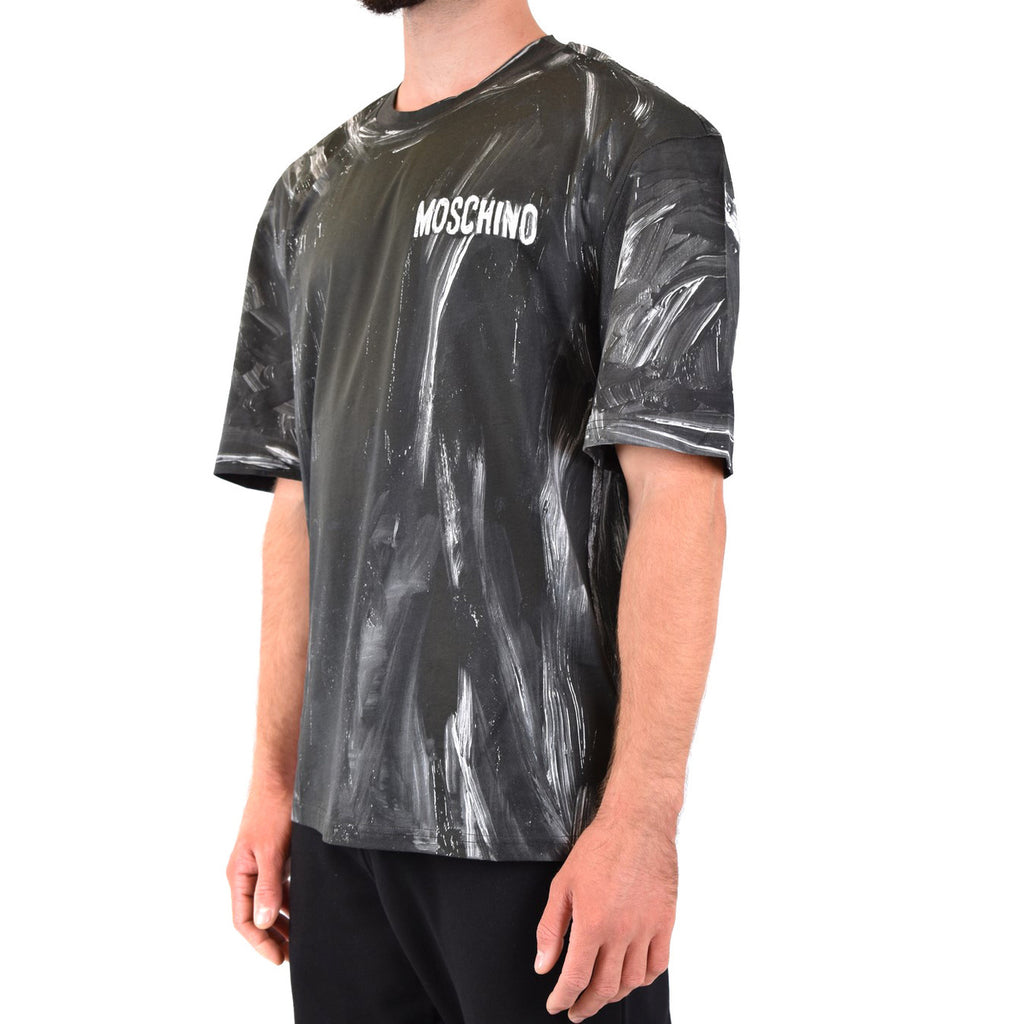 Moschino — Men’s black cotton t-shirt — view 3