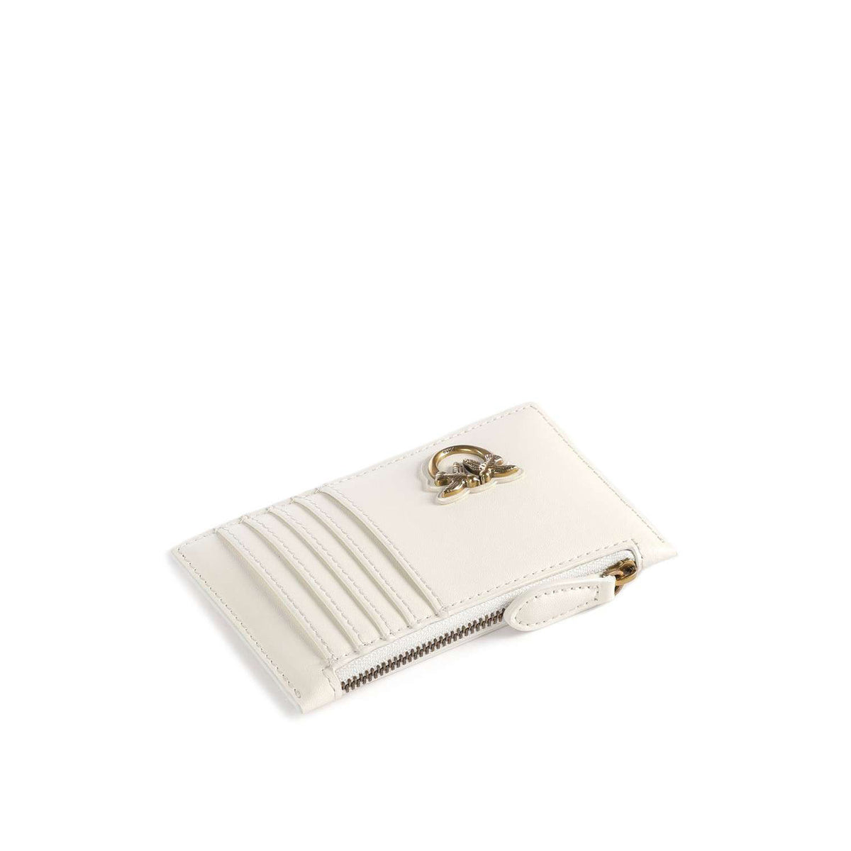 Pinko — Portefeuille 100251 A0f1 en cuir blanc femme — vue 3