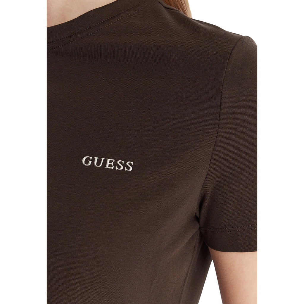 Guess Active — T-shirt TRACEY CN SS T-SHIRT brown woman — view 4
