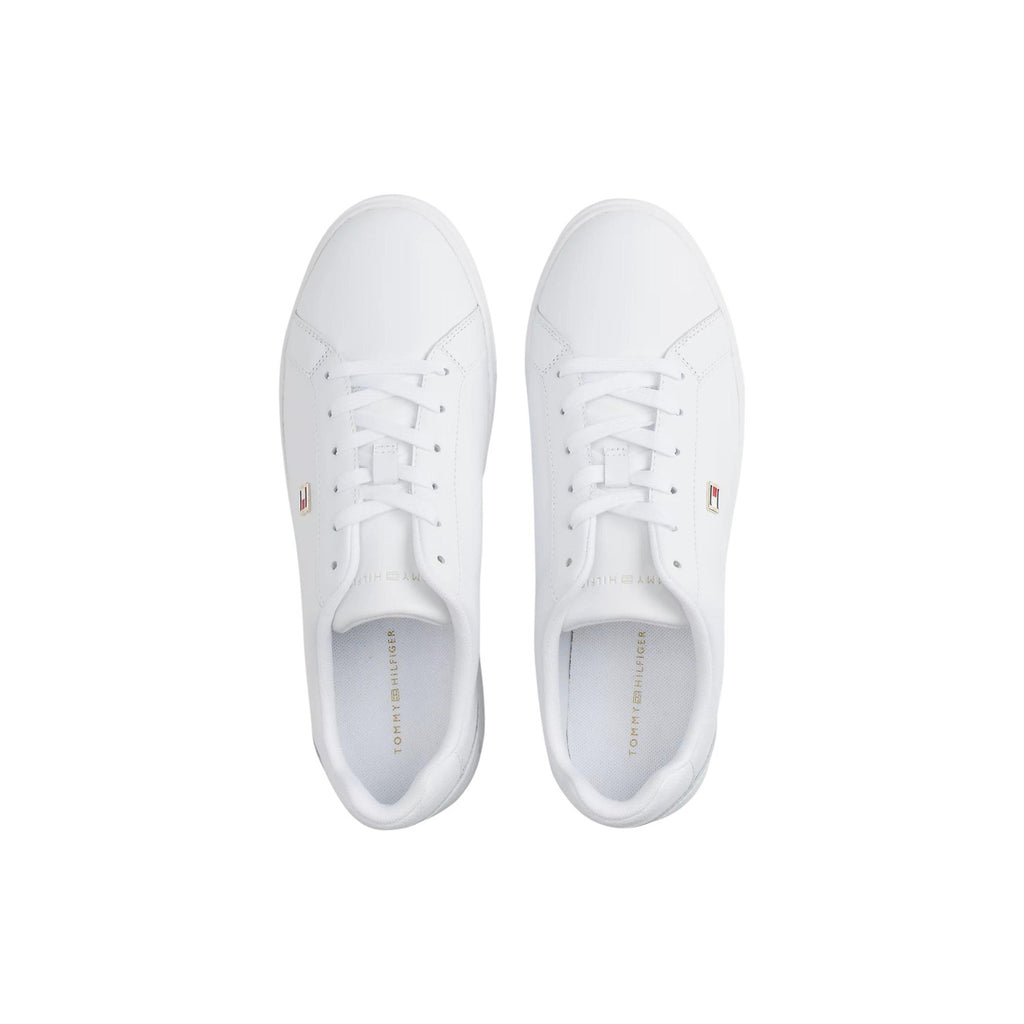 Tommy Hilfiger — Baskets blanches en cuir femme — vue 3