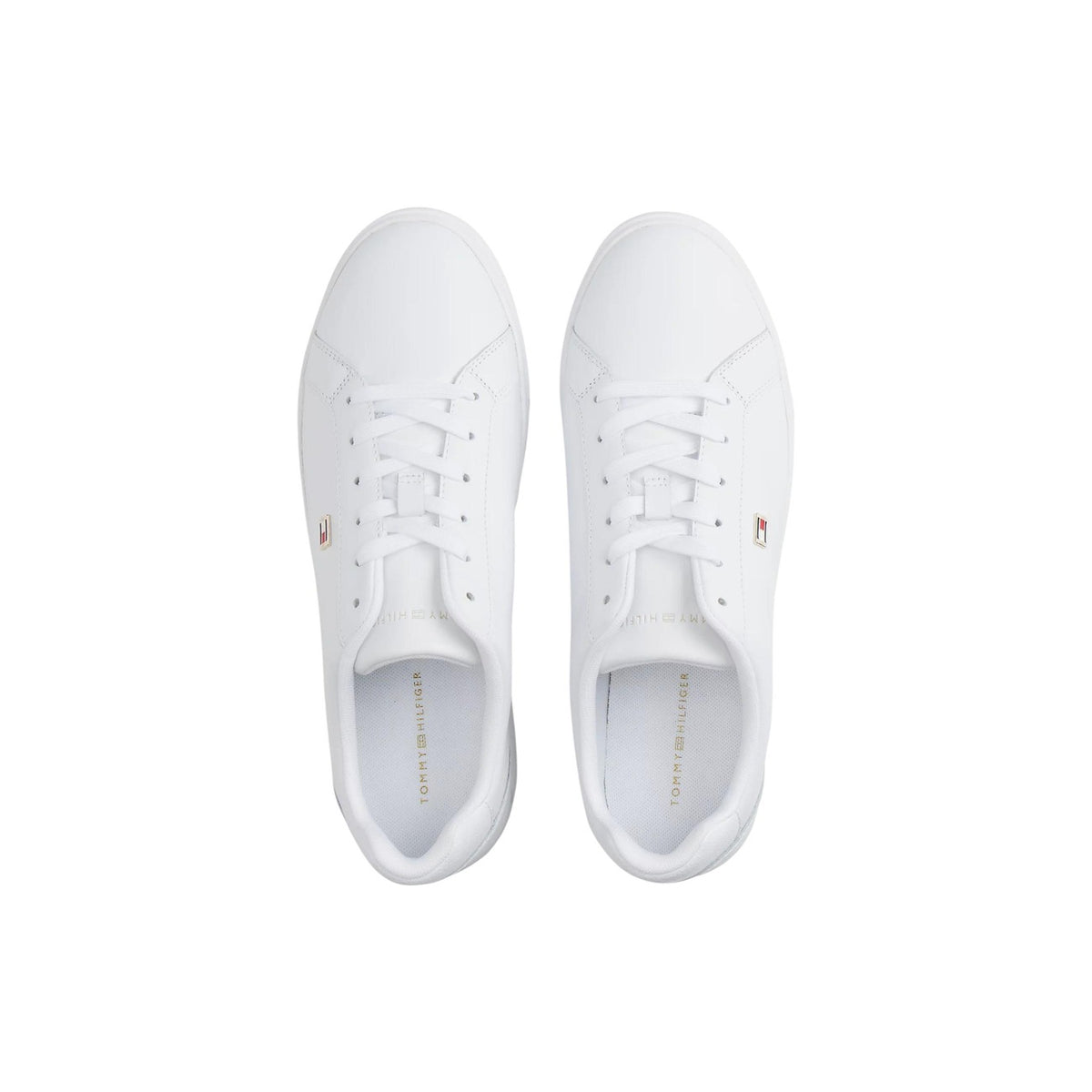 Tommy Hilfiger — Baskets blanches en cuir femme — vue 3