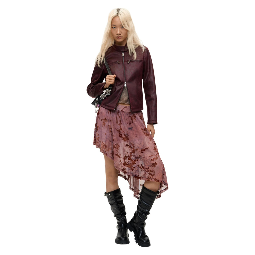 Desigual — Women’s burgundy Bikercy jacket — view 3