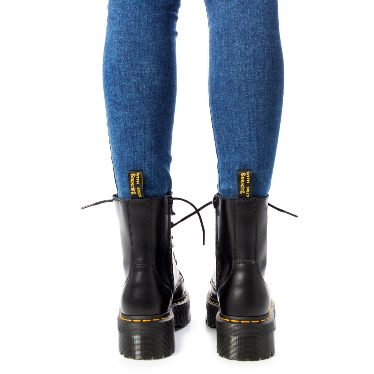 Dr. Martens — Bottes réf. 15265001 en cuir noir femme — vue 3