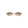 Gucci — Lunettes de soleil géométriques en métal doré femme