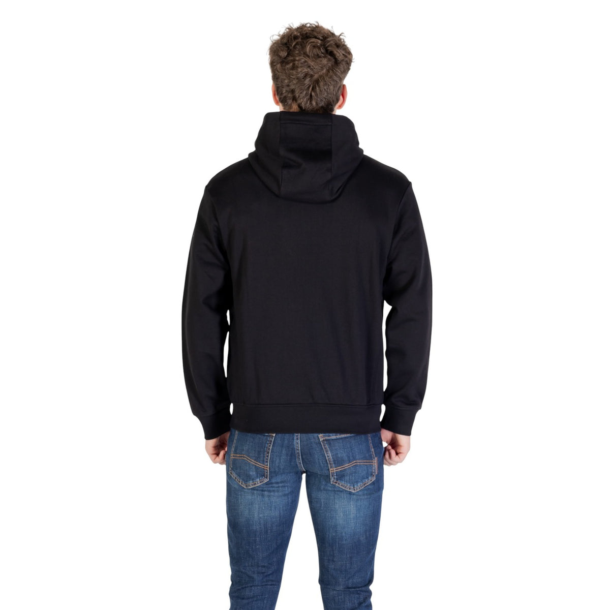 Armani Exchange — Sweat en coton noir homme — vue 2