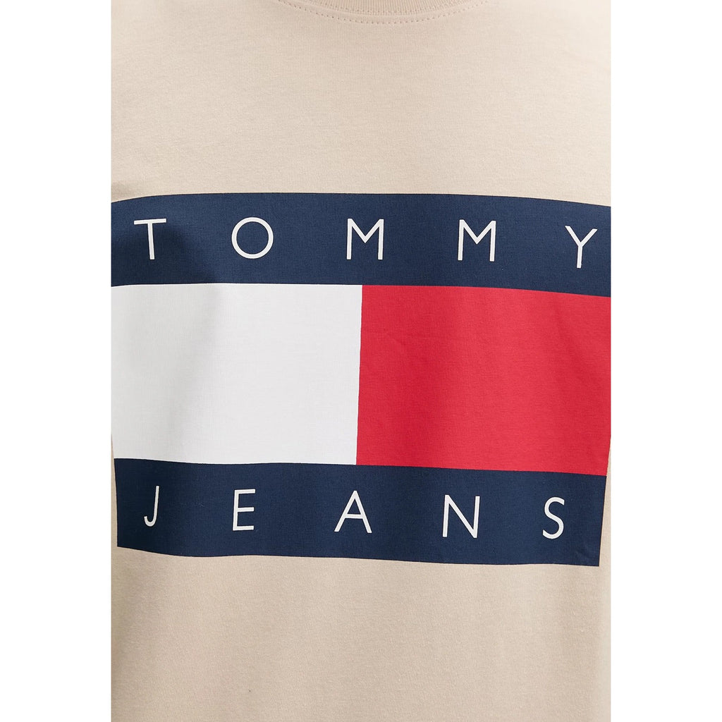 Tommy Jeans – Beiges T-Shirt mit Print aus Bio-Baumwolle für Herren — Ansicht 5