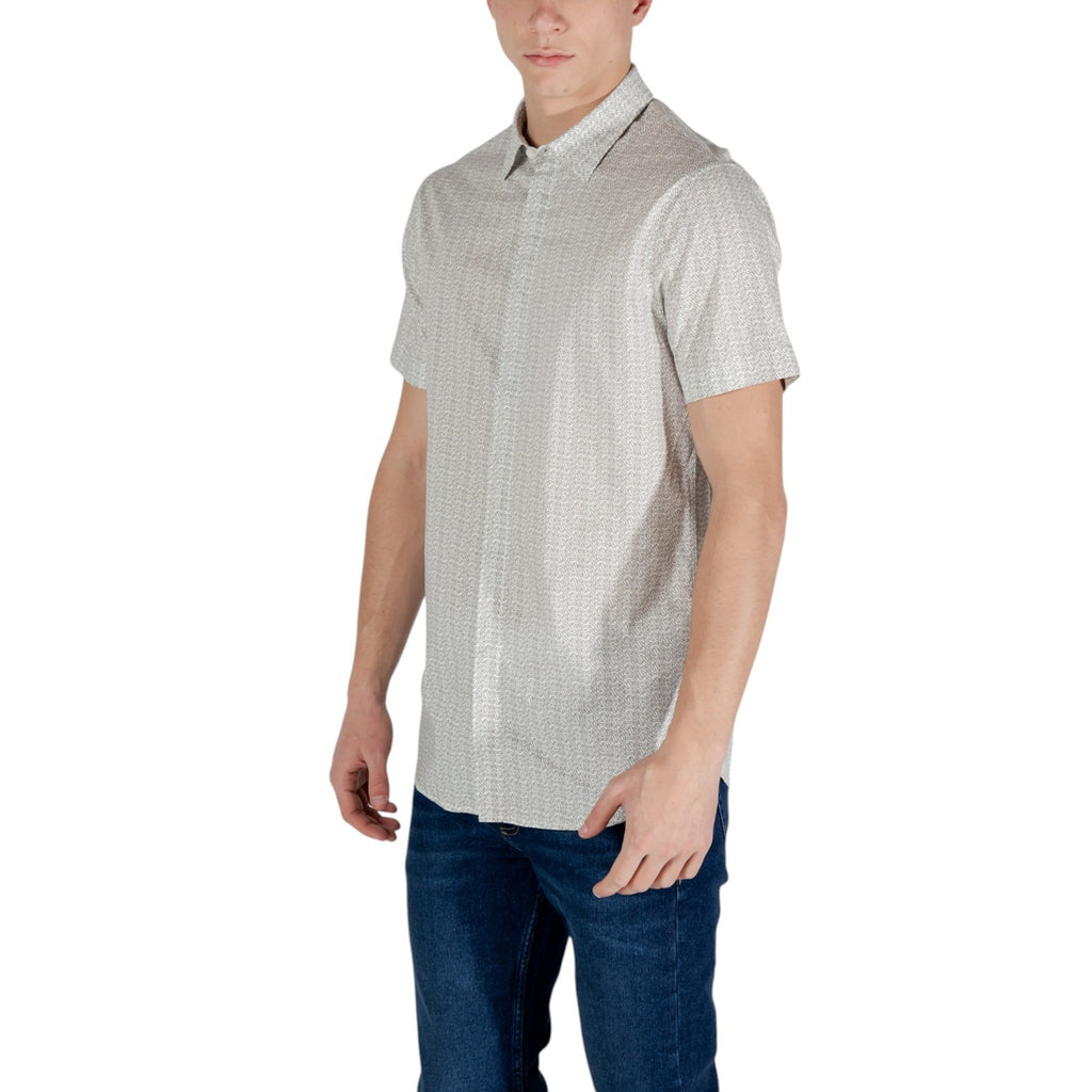 Armani Exchange — Chemise stretch XM000624 beige homme — vue 2