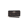 Guess — Portefeuille Emelie Logo SLG Med femme - coloris marron