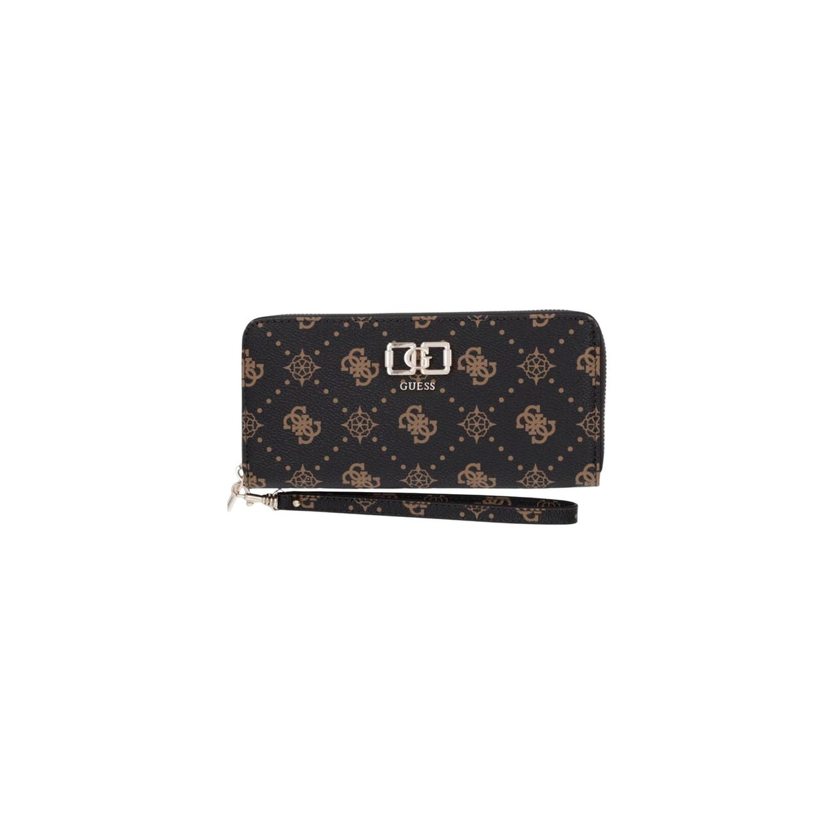 Guess — Portefeuille Emelie Logo SLG Med femme - coloris marron