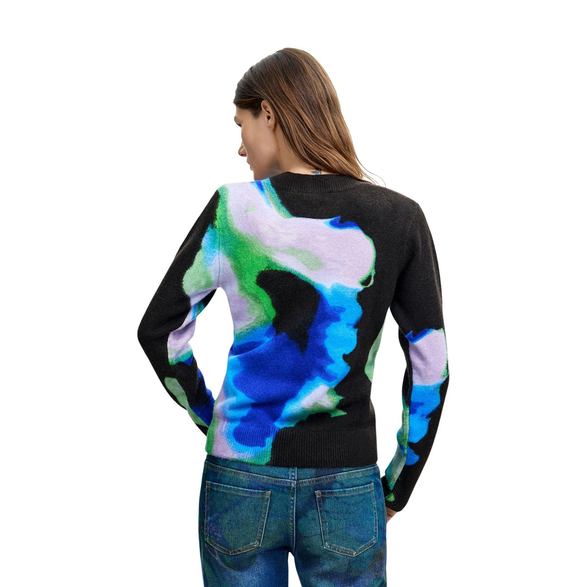 Desigual — Clouds Lacroix women’s blue sweater — view 4