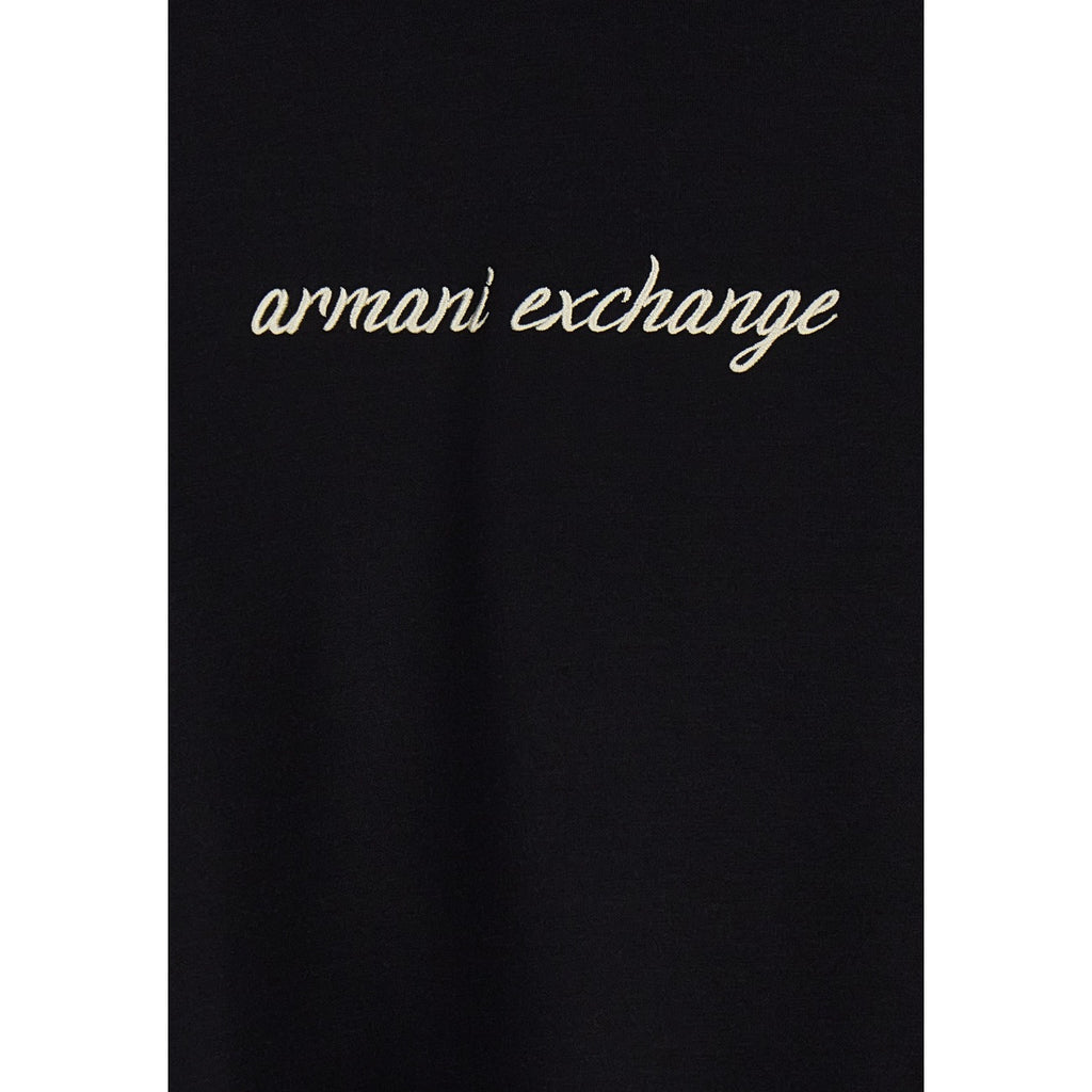 Armani Exchange — Schwarzer Kapuzenpullover für Damen — Ansicht 4