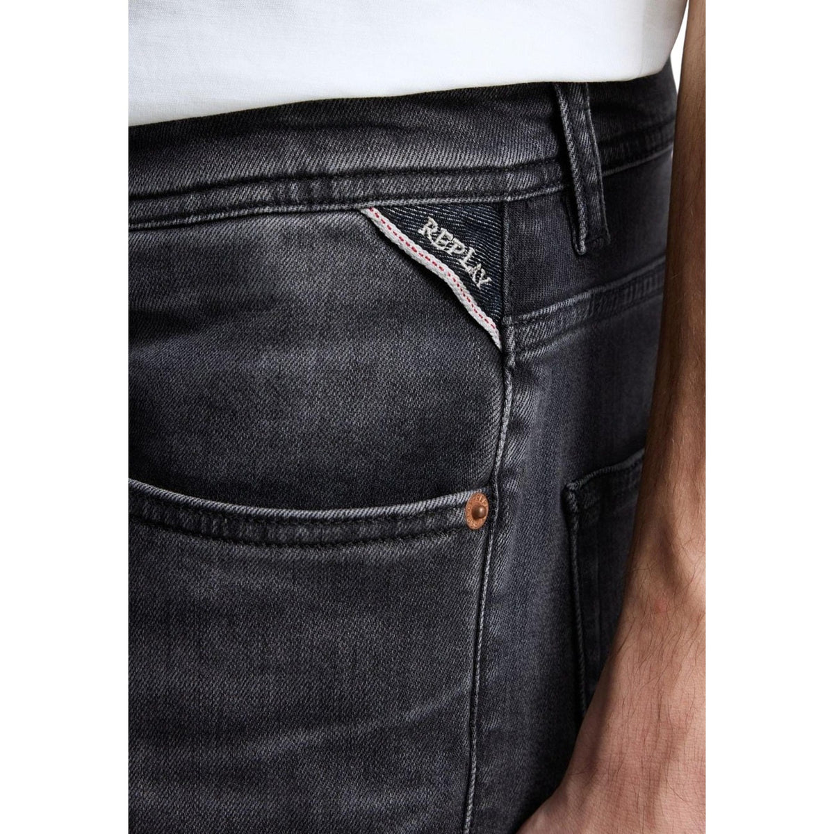 Replay — Bermuda gris homme — vue 4