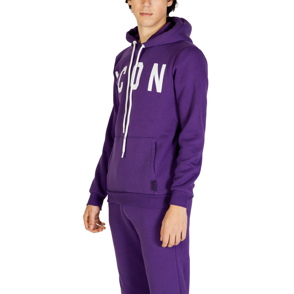 Icon — Sweat à capuche IU9016FC violet homme — vue 3