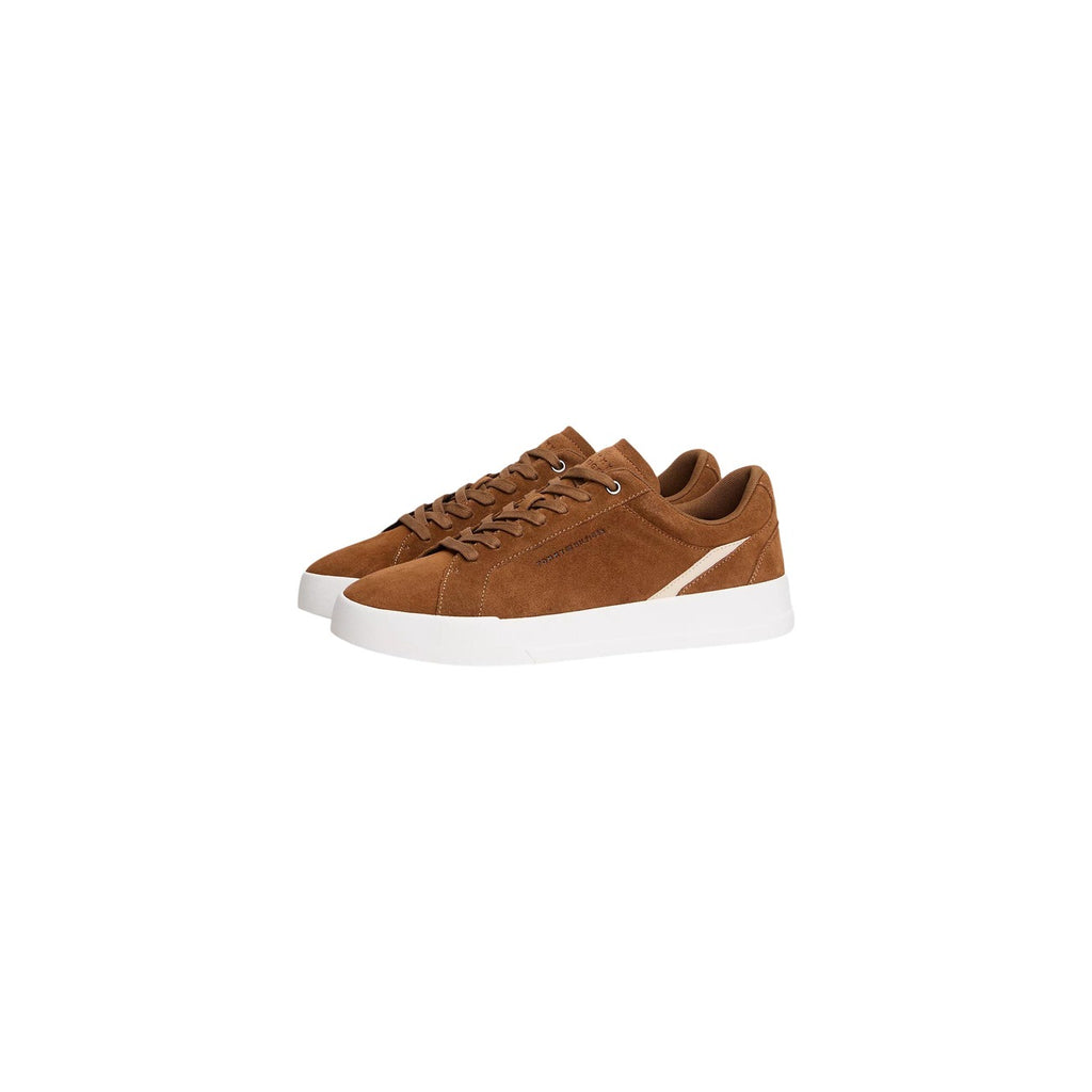 Tommy Hilfiger — Baskets beiges en daim homme — vue 4