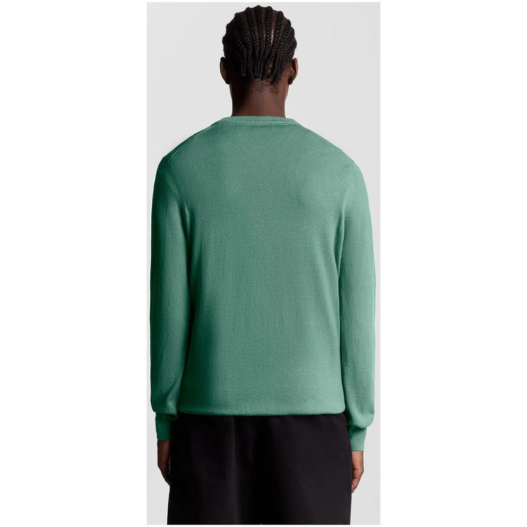 Lyle & Scott — Men's cotton and merino wool sweater — view 2 — Green