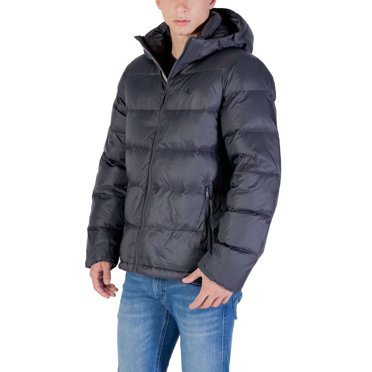 Calvin Klein Jeans — Hooded down jacket LV04RC518G Black for men — view 3