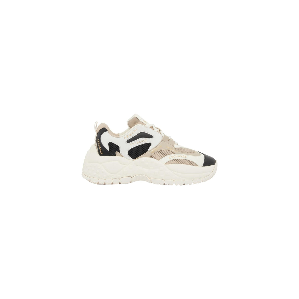 Armani Exchange — Women’s beige low-top sneakers