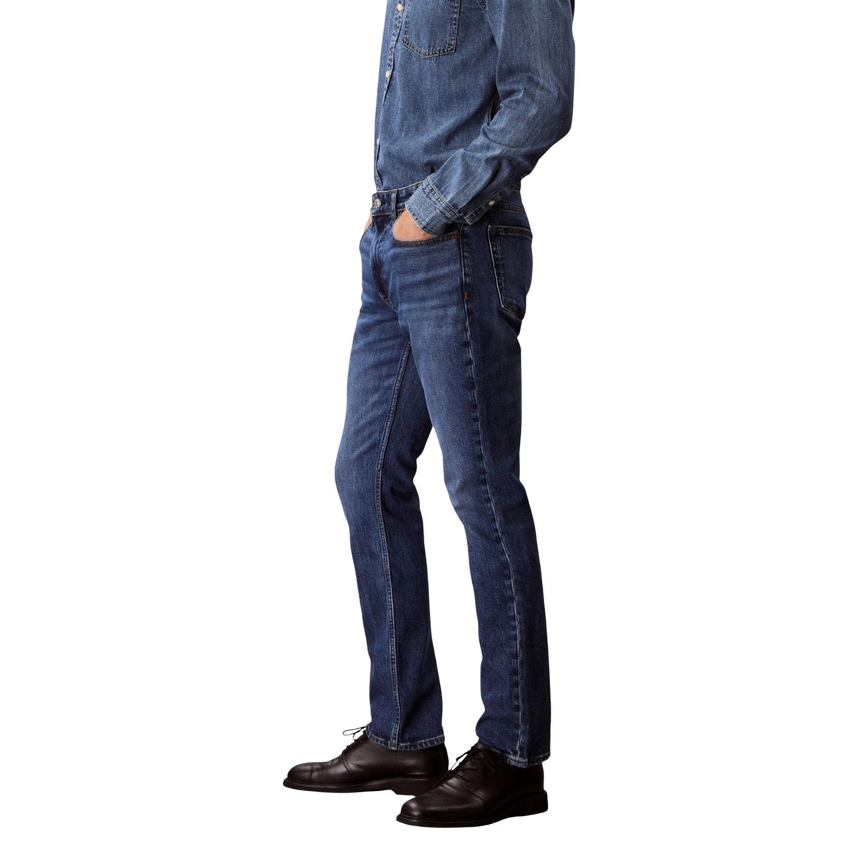 Calvin Klein Jeans — Jean LV04RB735G bleu stretch homme — vue 2