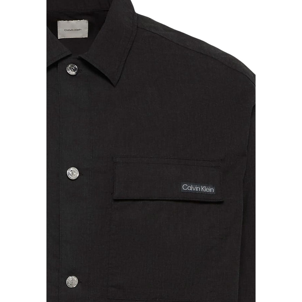 Calvin Klein Jeans — Zwart stretchhemd voor heren — afbeelding 3
