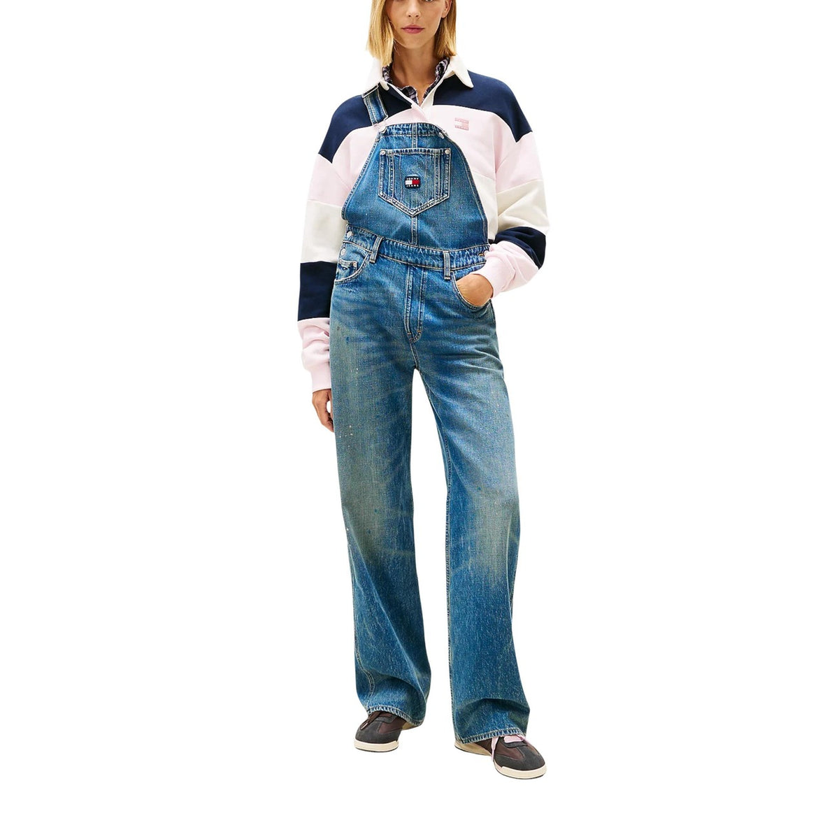 Tommy Jeans — Combinaison DW0DW22005 bleu azur femme — vue 2