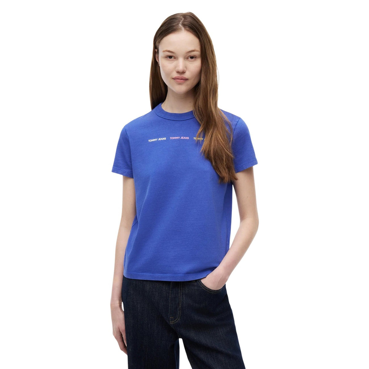Tommy Jeans — Women’s blue organic cotton T-shirt