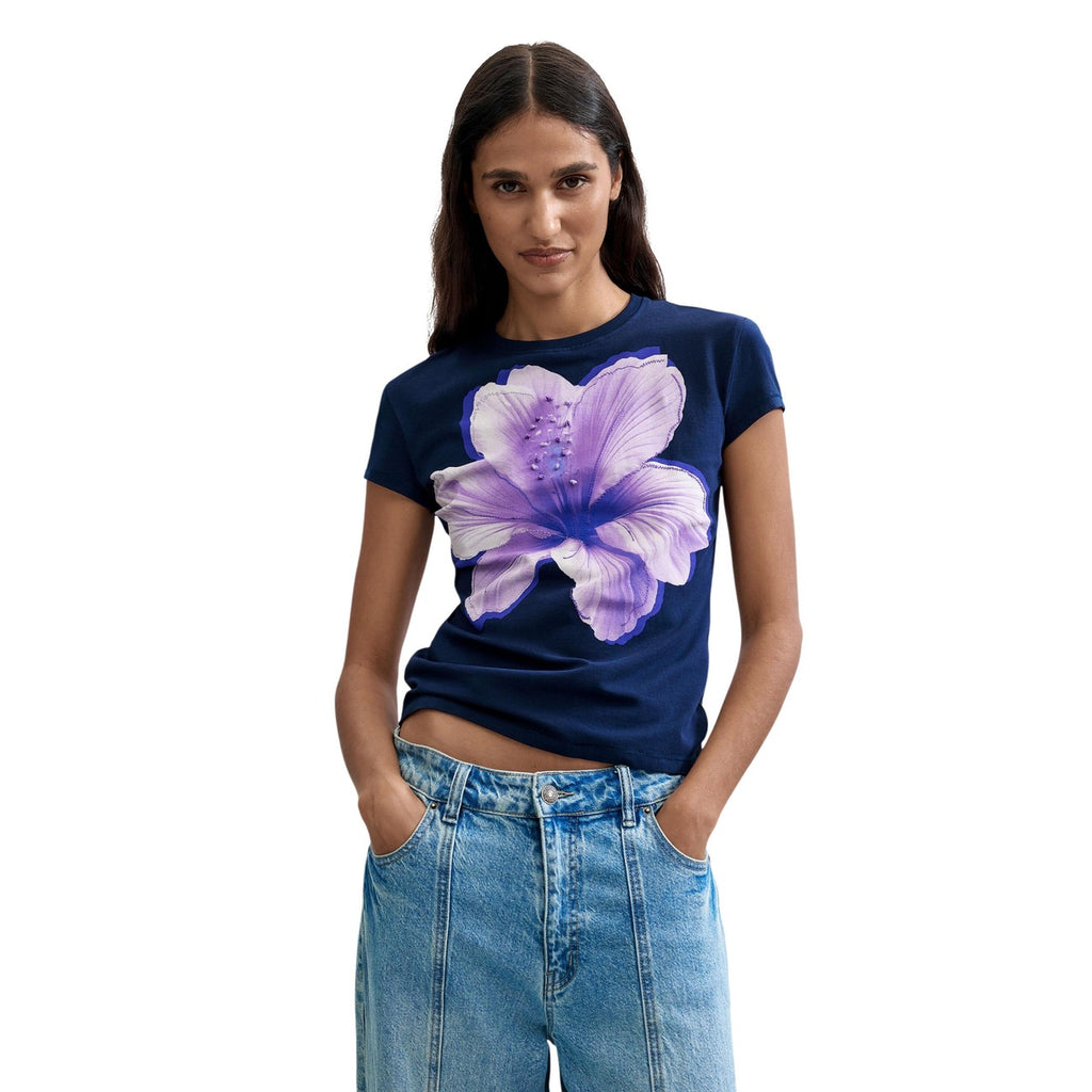 Desigual — T-shirt Yokohama bleu femme