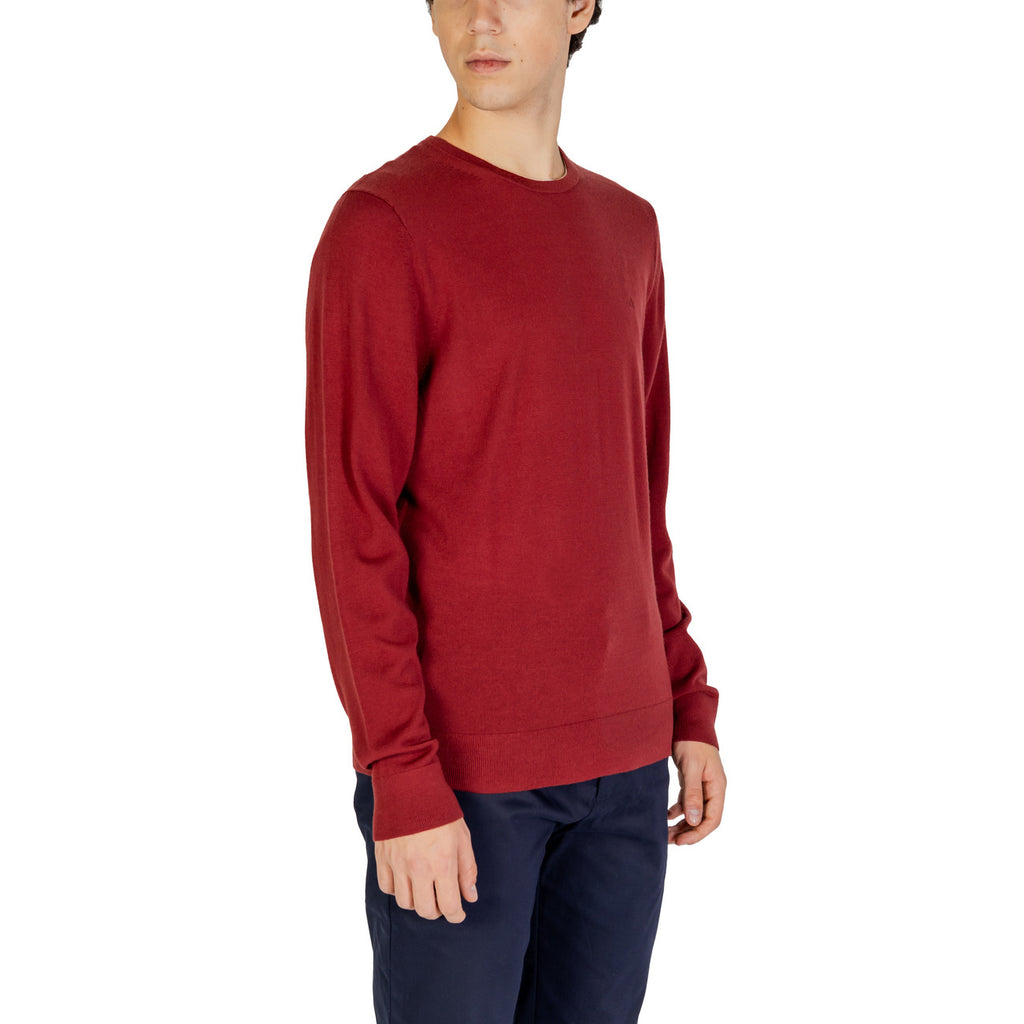 Calvin Klein Jeans – Herren-Wollpullover K10K109474 in Bordeaux — Ansicht 4