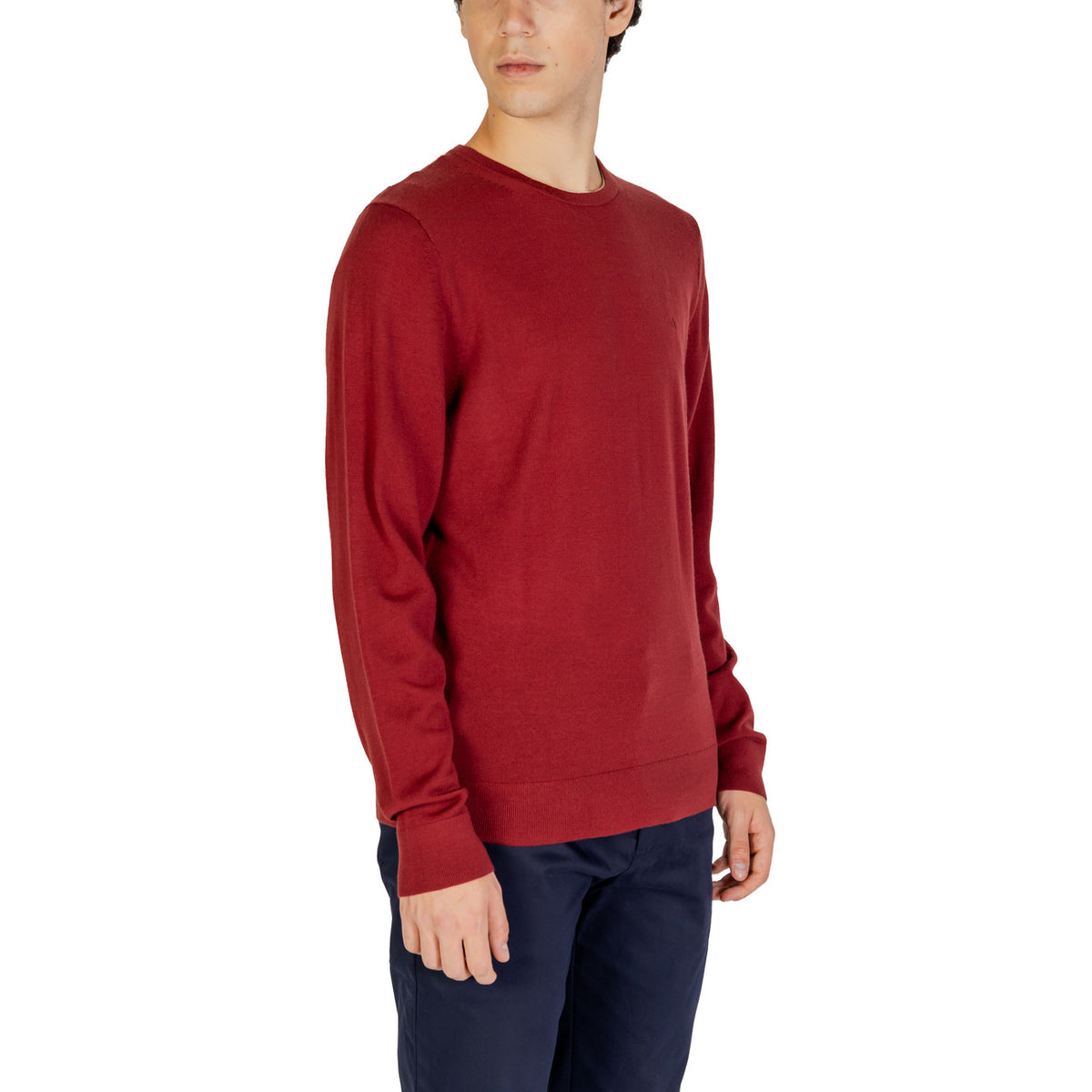 Calvin Klein Jeans — Pull K10K109474 bordeaux en laine homme — vue 4