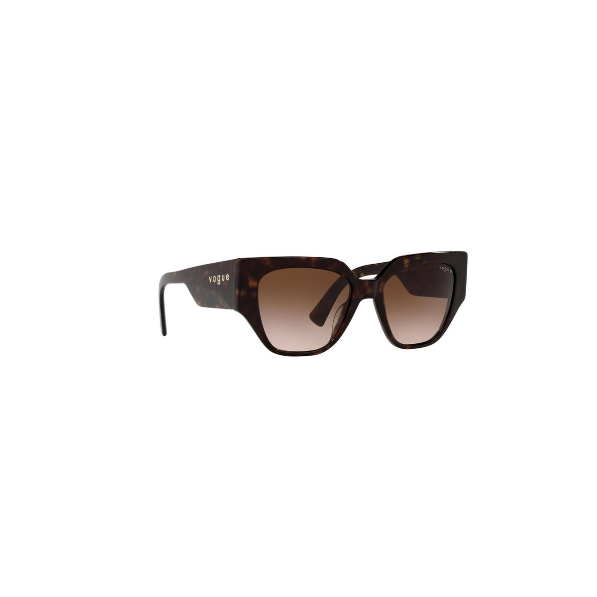 Vogue Eyewear — Geometrische Sonnenbrille aus braunem Acetat 52 mm für Damen — Ansicht 2